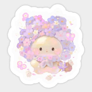 Flower Bunny Sticker